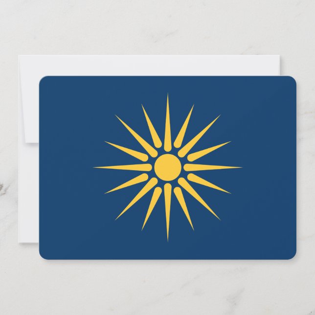 Convites patrióticos com a Bandeira da Macedônia (Frente)