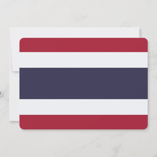 Convites patrióticos com a Bandeira da Tailândia (Frente)