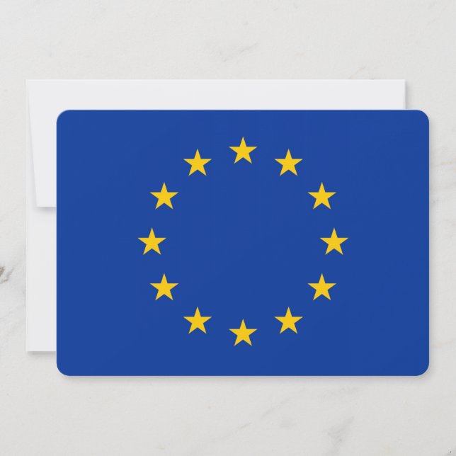 Convites patrióticos com a bandeira da União Europ (Frente)
