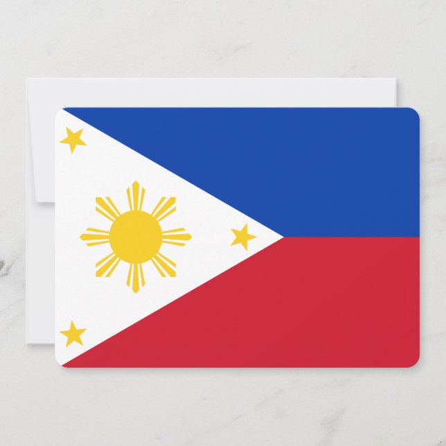 Convites patrióticos com a bandeira das Filipinas (Frente)