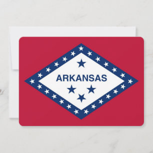 Convites patrióticos com a bandeira de Arkansas