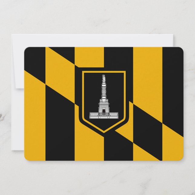 Convites patrióticos com a Bandeira de Baltimore (Frente)