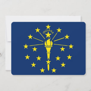 Convites patrióticos com a bandeira de Indiana