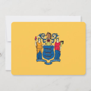 Convites patrióticos com a bandeira de Nova Jerse