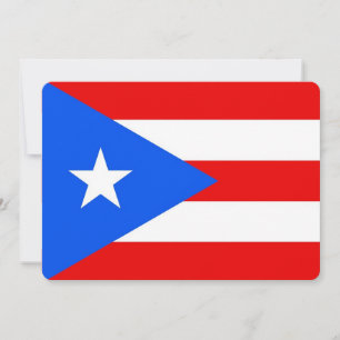 Convites patrióticos com a bandeira de Porto Rico