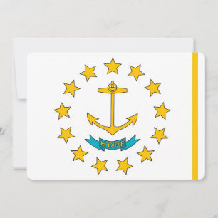 Convites patrióticos com a bandeira de Rhode Isla