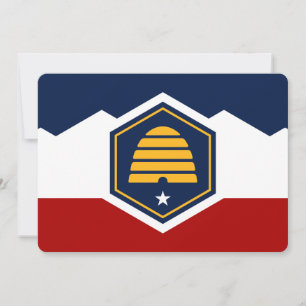 Convites patrióticos com a bandeira de Utah, EUA