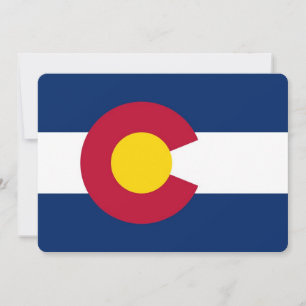Convites patrióticos com a bandeira do Colorado