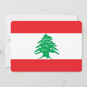 Convites patrióticos com a bandeira do Líbano