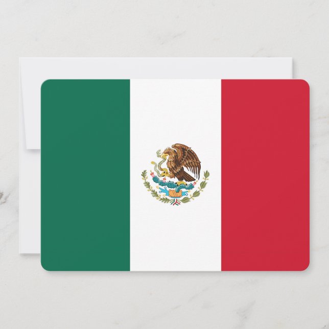 Convites patrióticos com a bandeira do México (Frente)