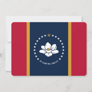 Convites patrióticos com a Bandeira do Mississippi