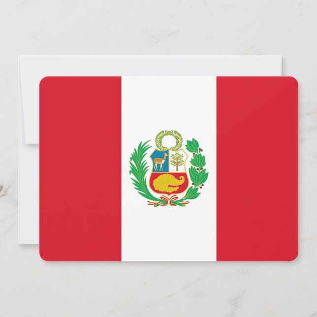 Convites patrióticos com a bandeira do Peru (Frente)