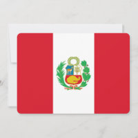 Convites patrióticos com a bandeira do Peru