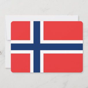 Convites patrióticos com a Noruega Flag