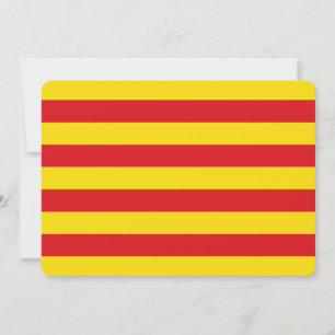Convites patrióticos com bandeira da Catalunha