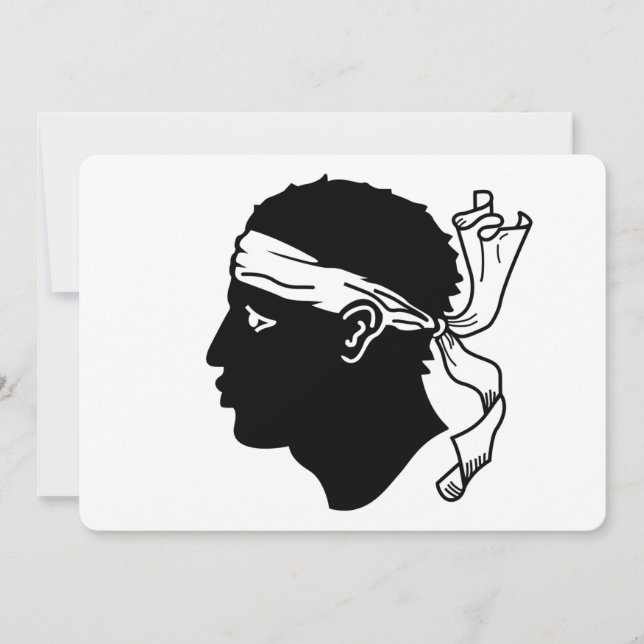 Convites patrióticos com bandeira da Córsega (Frente)