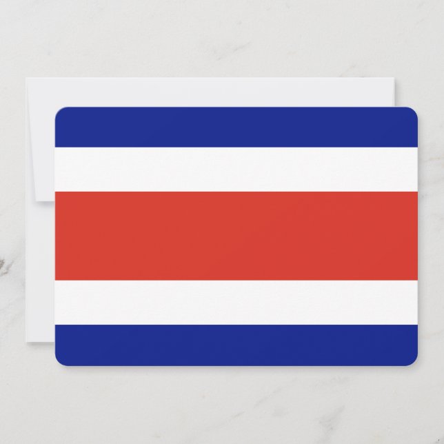 Convites patrióticos com bandeira da Costa Rica (Frente)