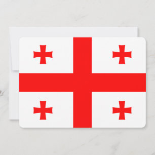 Convites patrióticos com bandeira da Geórgia
