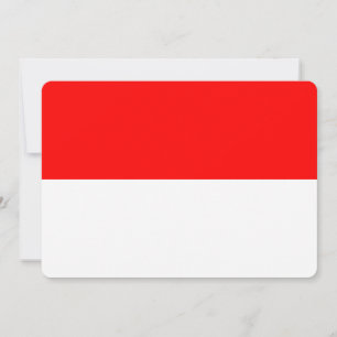 Convites patrióticos com bandeira da Indonésia