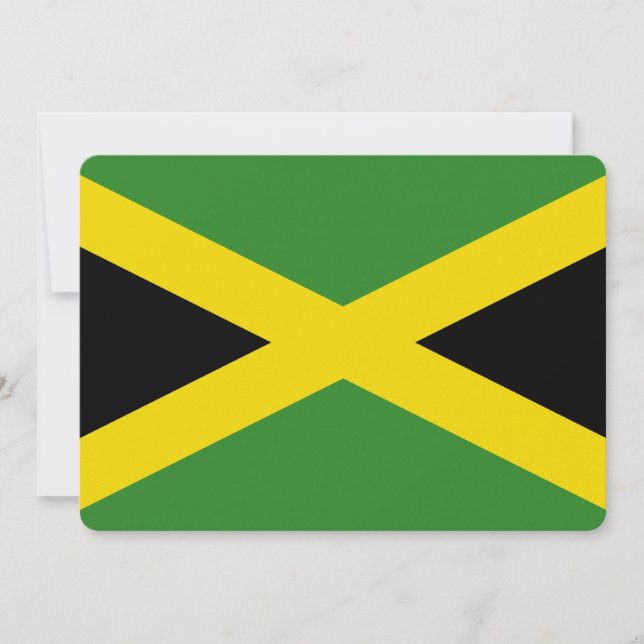 Convites patrióticos com bandeira da Jamaica (Frente)