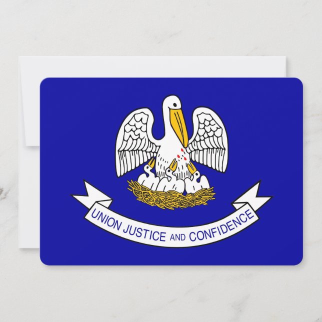 Convites patrióticos com bandeira da Louisiana (Frente)