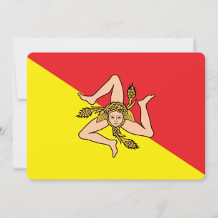 Convites patrióticos com bandeira da Sicília, Itál