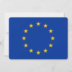 Convites patrióticos com bandeira da União Europ