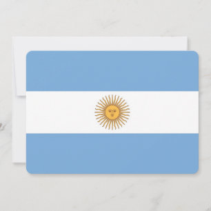 Convites patrióticos com bandeira de Argentina
