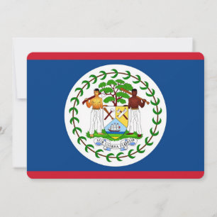 Convites patrióticos com bandeira de Belize