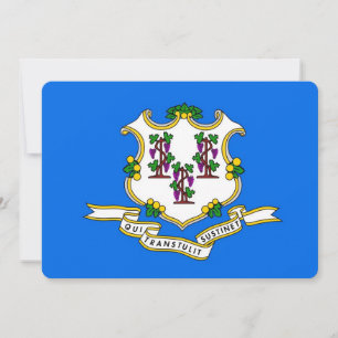 Convites patrióticos com bandeira de Connecticut