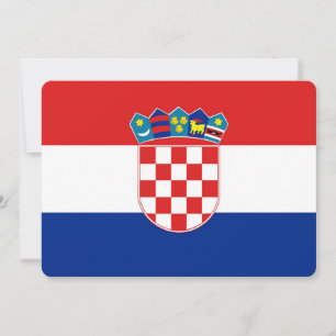 Convites patrióticos com bandeira de Croatia