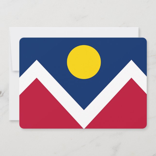 Convites patrióticos com bandeira de Denver (Frente)