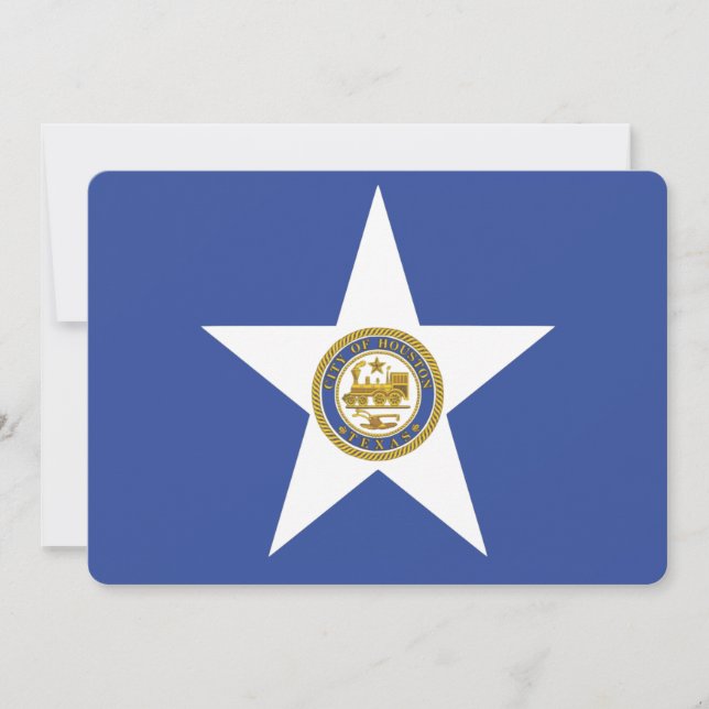 Convites patrióticos com bandeira de Houston (Frente)
