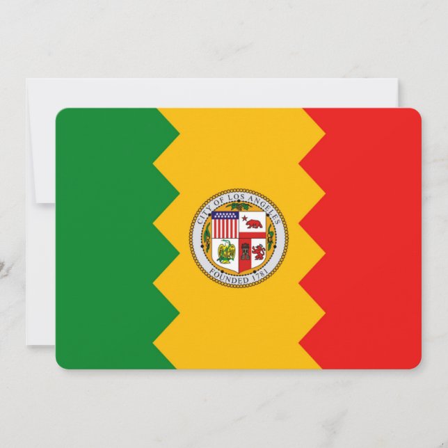 Convites patrióticos com bandeira de Los Angeles (Frente)