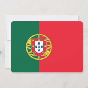 Convites patrióticos com bandeira de Portugal