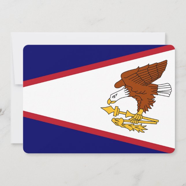 Convites patrióticos com bandeira de Samoa America (Frente)