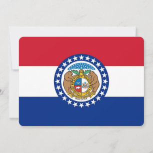 Convites patrióticos com bandeira do Missouri