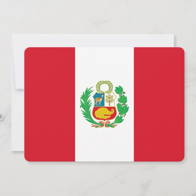 Convites patrióticos com bandeira do Peru (Frente)