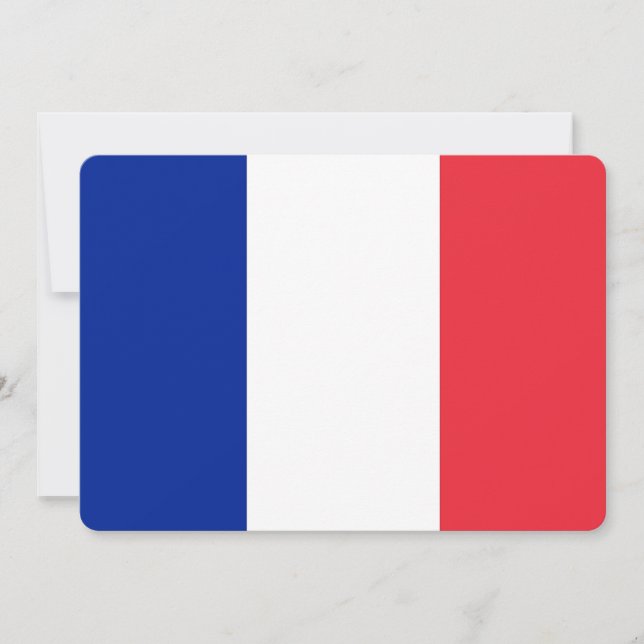 Convites patrióticos com bandeira francesa (Frente)
