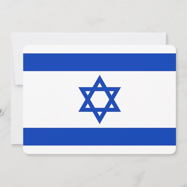 Convites patrióticos com bandeira israelita (Frente)