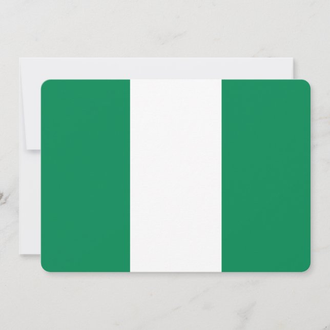 Convites patrióticos com bandeira nigeriana (Frente)