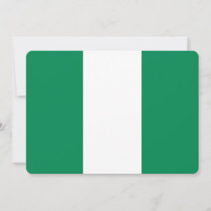 Convites patrióticos com bandeira nigeriana