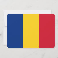 Convites patrióticos com bandeira romena
