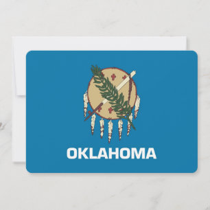 Convites patrióticos com Oklahoma Flag