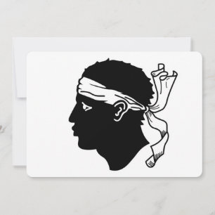 Convites patrióticos com pavilhão da Córsega