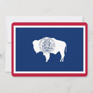 Convites patrióticos com Wyoming Flag