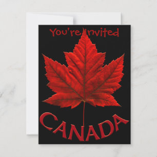 Convites Personalizados Canadá Bandeira do Canadá 