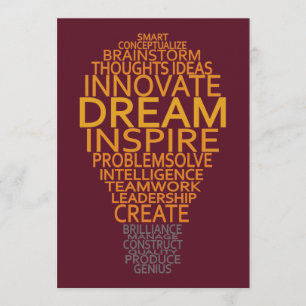 Convites personalizados da lâmpada Inspiracional