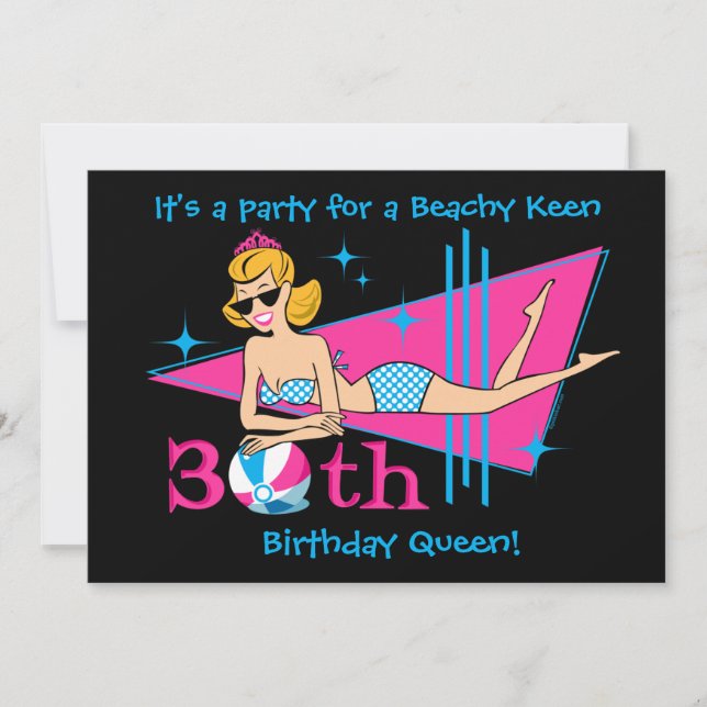 Convites personalizados de aniversário de 30 anos  (Frente)