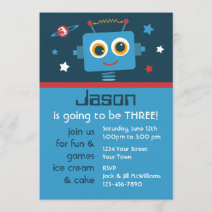 Convites Personalizados de aniversário de 3 anos